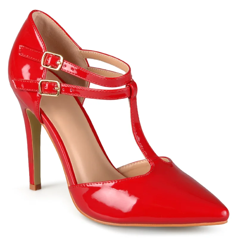 Women's ruffled stiletto heel pumps for a romantic styleJournee Collection Women's Wide Width Tru Pump Women's ruffled stiletto heel pumps for a romantic styleJournee Collection Women's Wide Width Tru Pump