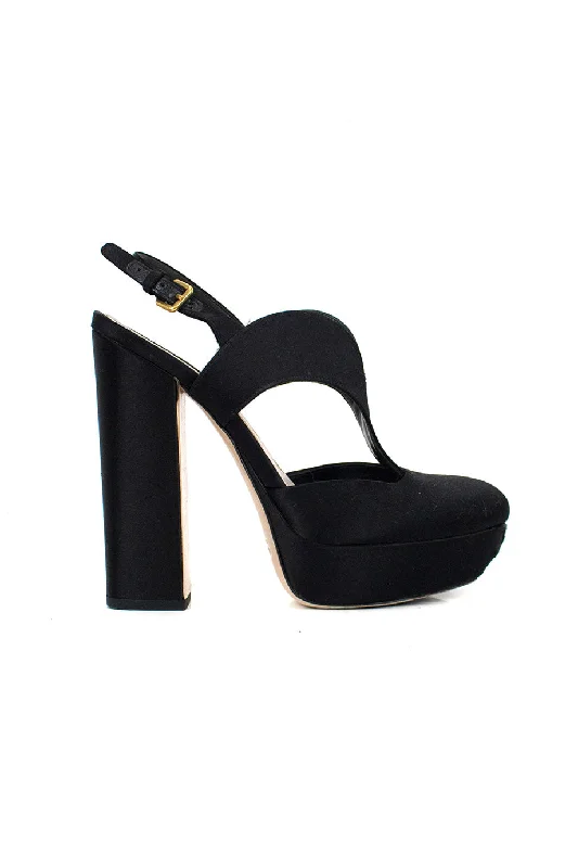 Women's metallic leather stiletto heel pumps with a reflective surface[WS2076] Miu Miu | High Heel Pump