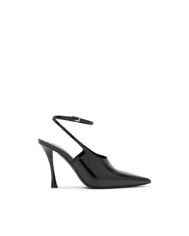 Women's velvet - covered stiletto heel pumps for a luxurious lookShow Slingback Leather Pumps Women's velvet - covered stiletto heel pumps for a luxurious lookShow Slingback Leather Pumps