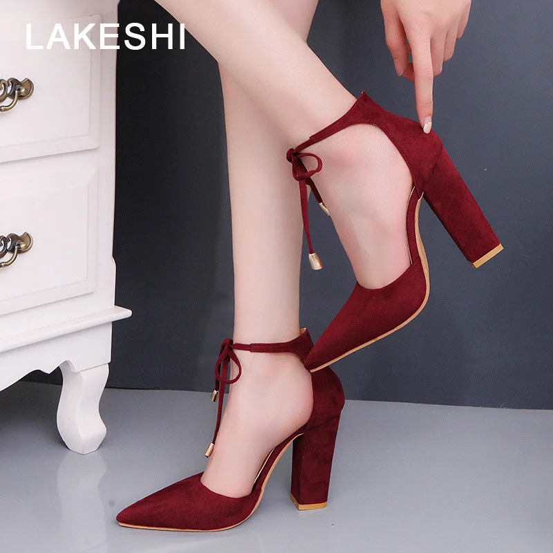 Women's non - slip stiletto heel pumps for safety on slippery floorsWomen Heels New Women Pumps Shoes Suede Sexy High Heels Sandals Women Shoes Red Black Fashion Square Heel Pumps 43 Women's non - slip stiletto heel pumps for safety on slippery floorsWomen Heels New Women Pumps Shoes Suede Sexy High Heels Sandals Women Shoes Red Black Fashion Square Heel Pumps 43