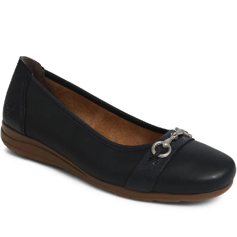 Women's padded - insole stiletto heel pumps for added comfortLeather Ballet Pumps - RKR39506 / 324 849 Women's padded - insole stiletto heel pumps for added comfortLeather Ballet Pumps - RKR39506 / 324 849