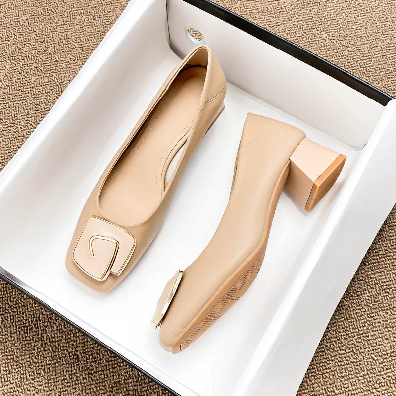 Women's mustard yellow stiletto heel pumps for a trendy pop of colorWomen Casual Fashion Leather Chunky Heel Dress Pumps Women's mustard yellow stiletto heel pumps for a trendy pop of colorWomen Casual Fashion Leather Chunky Heel Dress Pumps