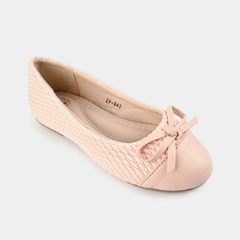 Women's genuine leather stiletto heel pumps with a soft finishGirls Pumps ZP-042-Pink