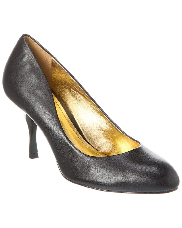 Women's mule - style stiletto heel pumps with a bow accentSCHUTZ Giordana Leather Pump