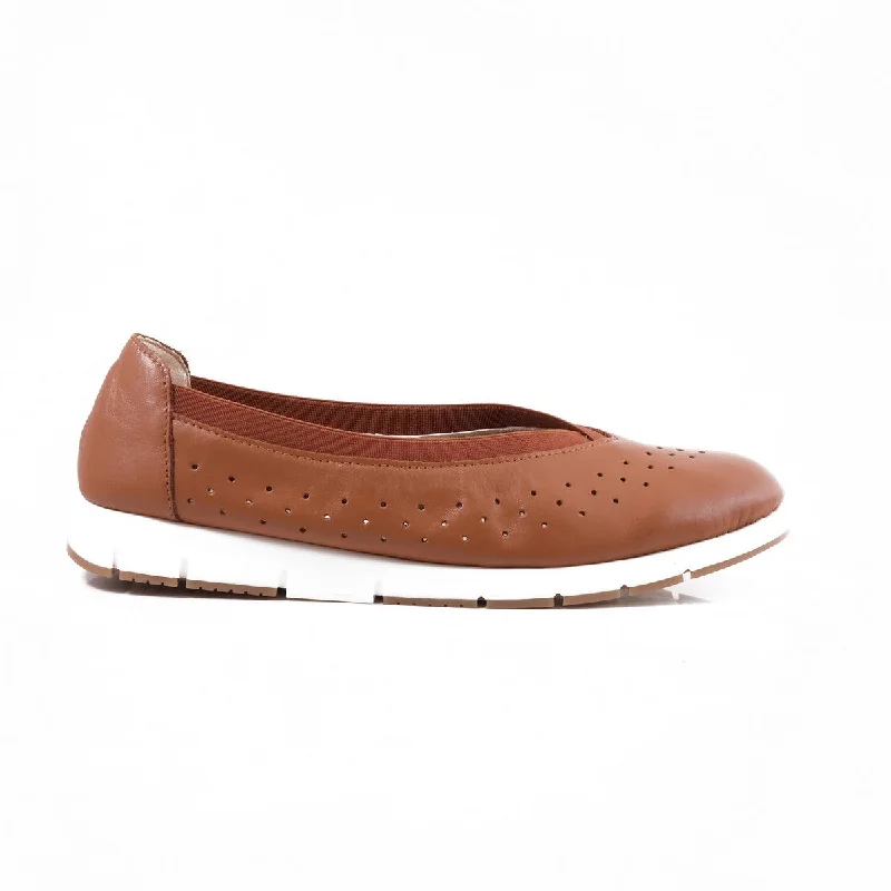 Women's mule - style stiletto heel pumps with a bow accentPesso Fret Perf Tan