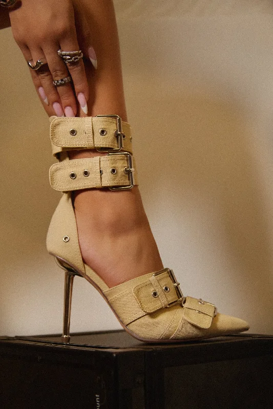 Women's tassel - adorned stiletto heel pumps for a bohemian touchKora Ankle Strap Pumps - Nude Women's tassel - adorned stiletto heel pumps for a bohemian touchKora Ankle Strap Pumps - Nude