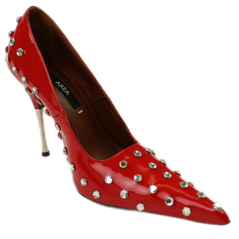 Women's shock - absorbing stiletto heel pumps for all - day wearRED POLKA DOT STUDDED PUMP Heel Shoes Women's shock - absorbing stiletto heel pumps for all - day wearRED POLKA DOT STUDDED PUMP Heel Shoes