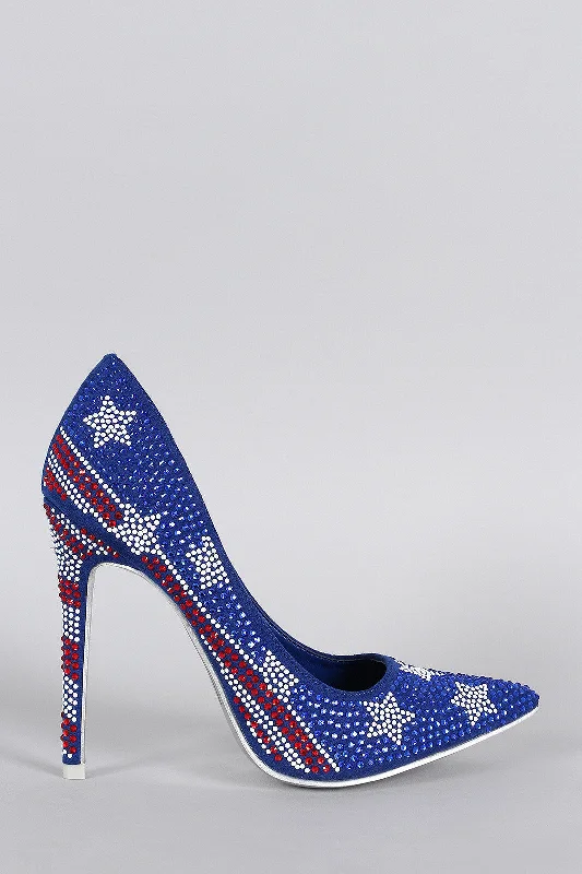 Women's charcoal gray stiletto heel pumps for a neutral yet stylish optionShoe Republic Stars and Stripes Pump Women's charcoal gray stiletto heel pumps for a neutral yet stylish optionShoe Republic Stars and Stripes Pump