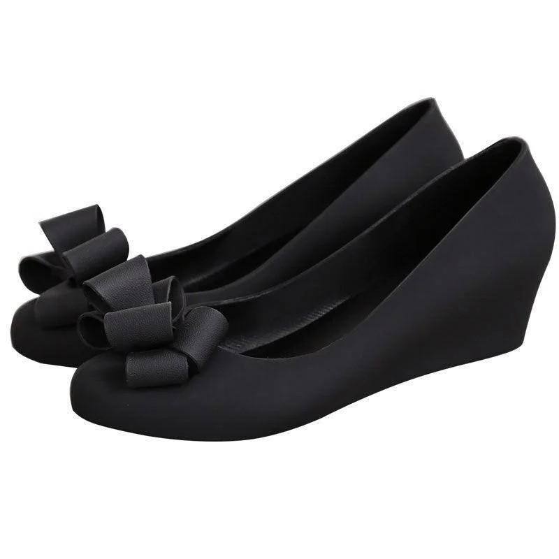 Women's office - appropriate stiletto heel pumps with a low - heel optionBowtie Pumps Wedge Shoes Women's office - appropriate stiletto heel pumps with a low - heel optionBowtie Pumps Wedge Shoes