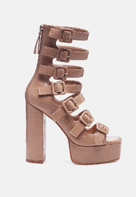 Women's adjustable - strap stiletto heel pumps for a customizable fitsarouchi caged high heel buckled sandals Women's adjustable - strap stiletto heel pumps for a customizable fitsarouchi caged high heel buckled sandals