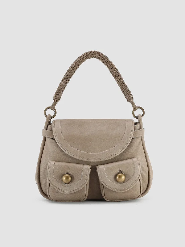 Women's Fur - Lined Loafers in Tan for a Cozy Winter OptionHOLES WOVEN 05 - Taupe Leather Handle Bag Women's Fur - Lined Loafers in Tan for a Cozy Winter OptionHOLES WOVEN 05 - Taupe Leather Handle Bag