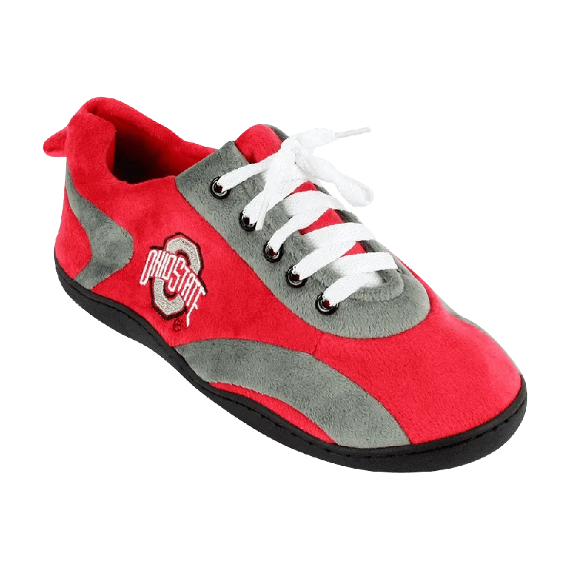 Women's Shearling Lined Slippers with a Fleece Upper in Tan for Ultimate WarmthOhio State Buckeyes All Around Women's Shearling Lined Slippers with a Fleece Upper in Tan for Ultimate WarmthOhio State Buckeyes All Around