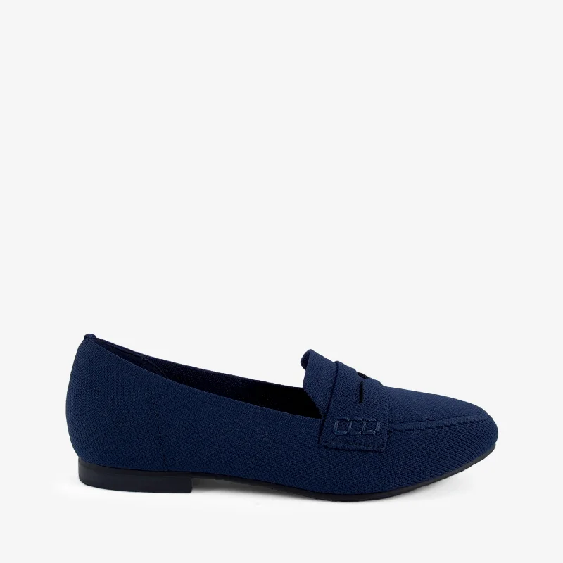 Women's Glitter - Embellished Loafers in Silver for a Sparkly Party LookREGINA NAVY