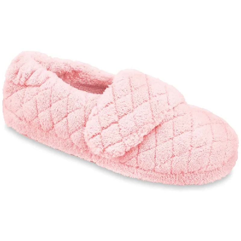 Plus Size Women's Open - Toe Slippers with a Velcro Strap in Black for Easy AdjustmentWomen's Spa Wrap Slipper with Cloud Cushion® Comfort Plus Size Women's Open - Toe Slippers with a Velcro Strap in Black for Easy AdjustmentWomen's Spa Wrap Slipper with Cloud Cushion® Comfort