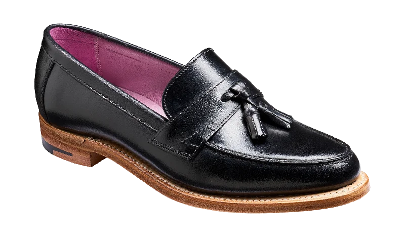 Waterproof Women's Loafers in Black for Rainy DaysImogen - Black Calf