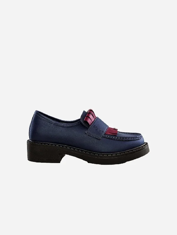 Child - Friendly Women's Loafers in Purple for Moms on the GoDiane Women's 3 in 1 Corn Leather Vegan Loafers | Navy Blue Child - Friendly Women's Loafers in Purple for Moms on the GoDiane Women's 3 in 1 Corn Leather Vegan Loafers | Navy Blue