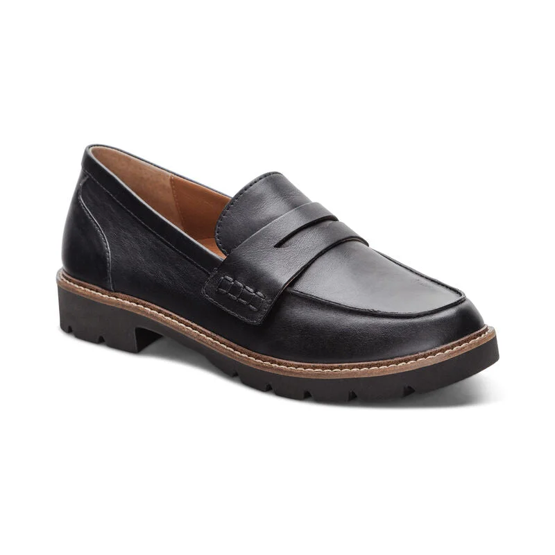 Plus Size Women's Wide - Fit Penny Loafers in Black for All - Day ComfortAetrex Collette Plus Size Women's Wide - Fit Penny Loafers in Black for All - Day ComfortAetrex Collette