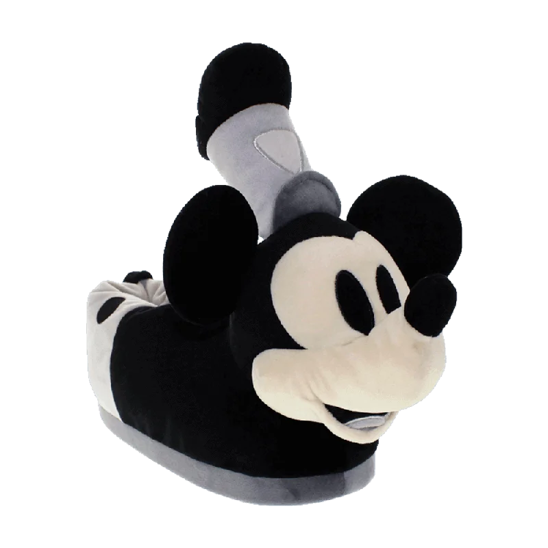 Women's Slippers with a Built - in Heel in Black for a Slightly Elevated LookSteamboat Willie Slippers Women's Slippers with a Built - in Heel in Black for a Slightly Elevated LookSteamboat Willie Slippers