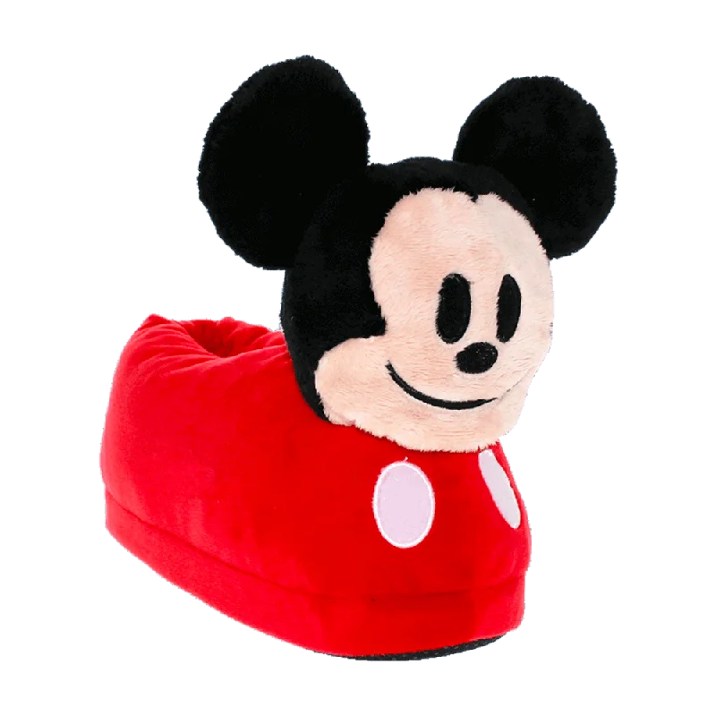 Plus Size Women's Open - Toe Slippers with a Velcro Strap in Black for Easy AdjustmentMickey Mouse Emoji Flipemz Slippers Plus Size Women's Open - Toe Slippers with a Velcro Strap in Black for Easy AdjustmentMickey Mouse Emoji Flipemz Slippers