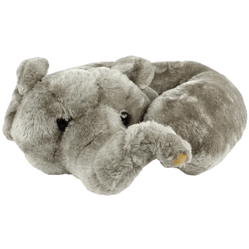 Women's Slippers with a Built - in Heel in Black for a Slightly Elevated LookElephant Pillow Pal Women's Slippers with a Built - in Heel in Black for a Slightly Elevated LookElephant Pillow Pal