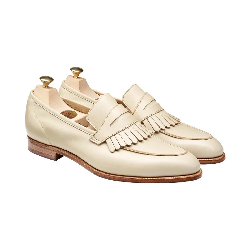 Women's Metallic Foil - Finish Loafers in Gold for a Glamorous Night OutJulia Ecru Calf Women's Metallic Foil - Finish Loafers in Gold for a Glamorous Night OutJulia Ecru Calf