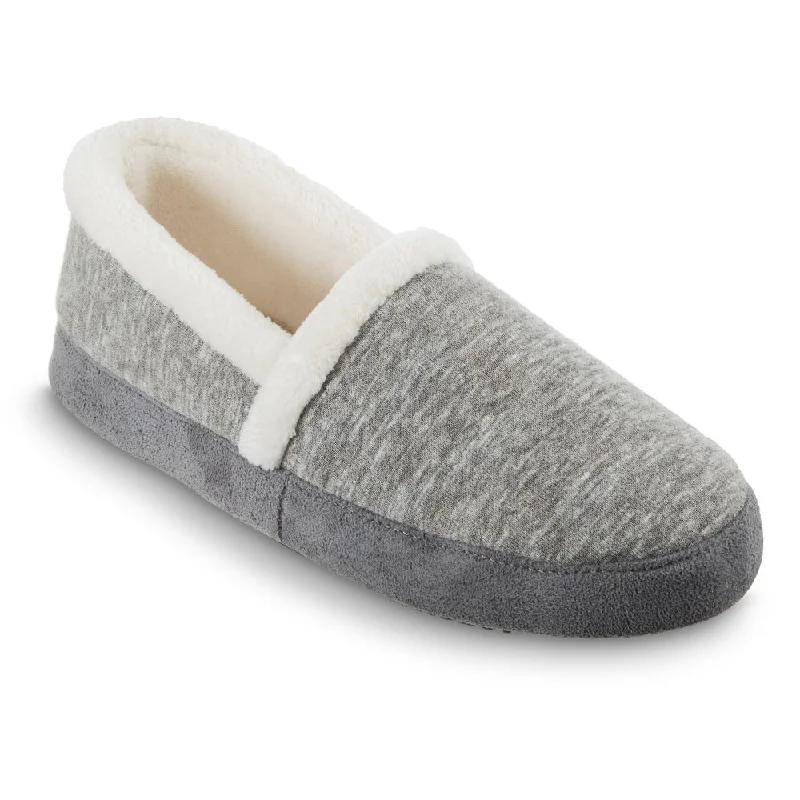 Anti - Bacterial Women's Slippers with a Breathable Mesh Lining in White for HygieneWomen's Heathered Knit Raquel A-Line Slipper Anti - Bacterial Women's Slippers with a Breathable Mesh Lining in White for HygieneWomen's Heathered Knit Raquel A-Line Slipper