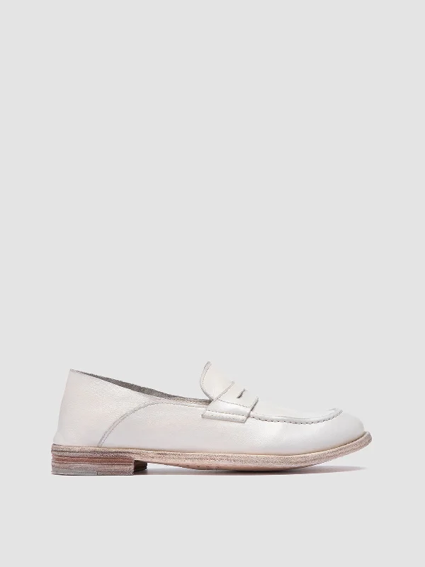 Women's Embroidered Floral Pattern Loafers in Beige for a Spring - Inspired OutfitLEXIKON 516 - White Leather Loafers Women's Embroidered Floral Pattern Loafers in Beige for a Spring - Inspired OutfitLEXIKON 516 - White Leather Loafers