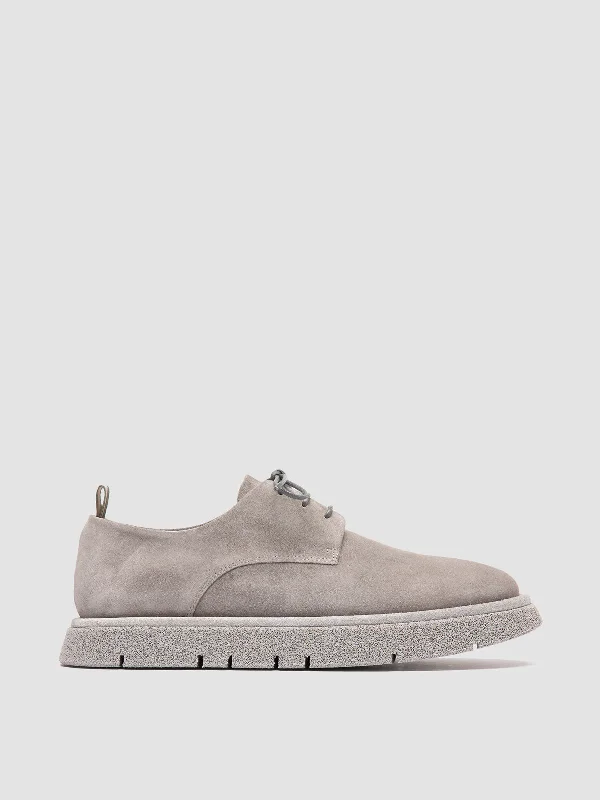 Sustainable Women's Recycled Material Loafers in Gray for Eco - Conscious ShoppersSATURNINE 001 - Grey Suede Derby Shoes Sustainable Women's Recycled Material Loafers in Gray for Eco - Conscious ShoppersSATURNINE 001 - Grey Suede Derby Shoes