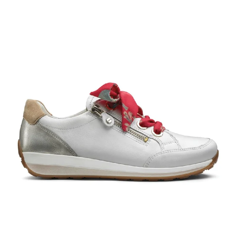 Shock - Absorbing Women's Oxfords in Gray for Active LifestylesAra Women's Ollie - White/Silver Shock - Absorbing Women's Oxfords in Gray for Active LifestylesAra Women's Ollie - White/Silver