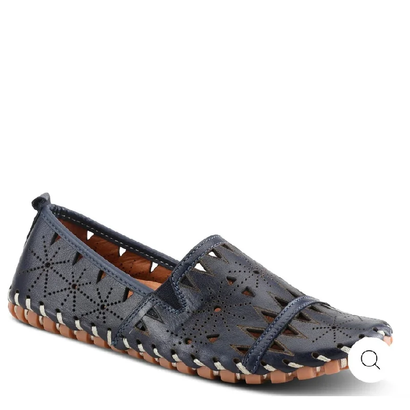 Elastic - Back Women's Loafers in Teal for Easy On - and - OffFusaro - Navy