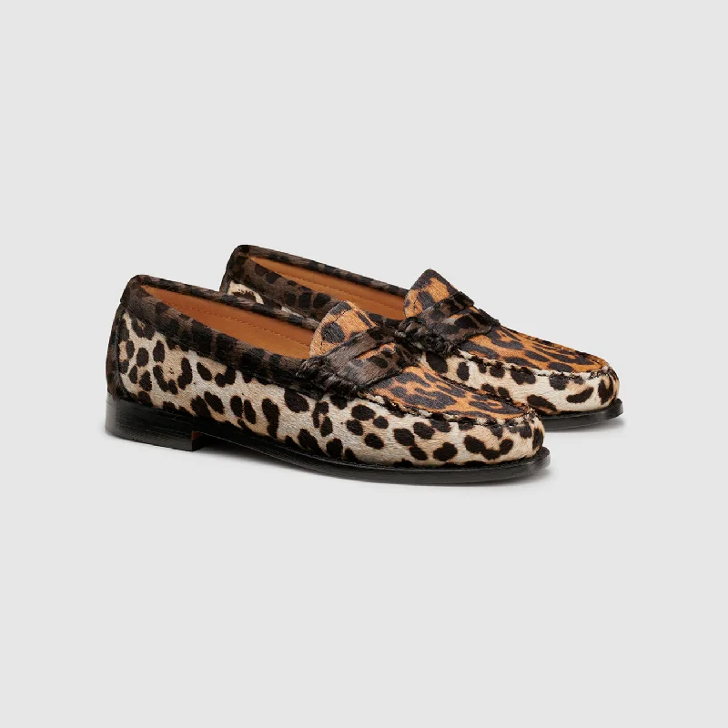 Women's Bow - Embellished Loafers in Red for a Feminine TouchWOMENS WHITNEY LEOPARD WEEJUNS LOAFER