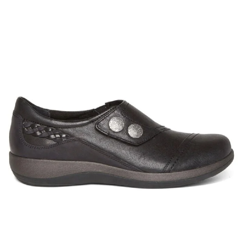 Women's Embroidered Floral Pattern Loafers in Beige for a Spring - Inspired OutfitAetrex Women's Karina Monk Strap - Black Women's Embroidered Floral Pattern Loafers in Beige for a Spring - Inspired OutfitAetrex Women's Karina Monk Strap - Black