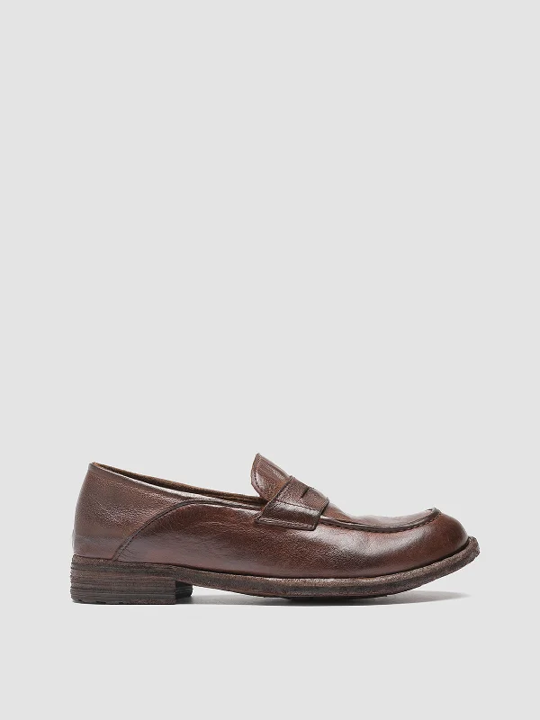 Women's Metallic Foil - Finish Loafers in Gold for a Glamorous Night OutLEXIKON 140 - Brown Leather Penny Loafers Women's Metallic Foil - Finish Loafers in Gold for a Glamorous Night OutLEXIKON 140 - Brown Leather Penny Loafers