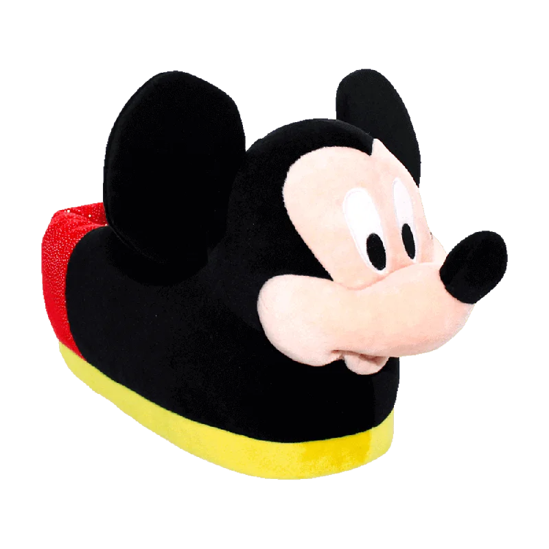 Women's Slippers with a Built - in Heel in Black for a Slightly Elevated LookMickey Mouse Slippers Women's Slippers with a Built - in Heel in Black for a Slightly Elevated LookMickey Mouse Slippers