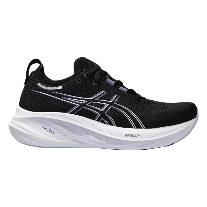 Waterproof Women's Oxfords in Black for Rainy DaysAsics Women's Gel-Nimbus 26 Black/Dusty Purple Waterproof Women's Oxfords in Black for Rainy DaysAsics Women's Gel-Nimbus 26 Black/Dusty Purple