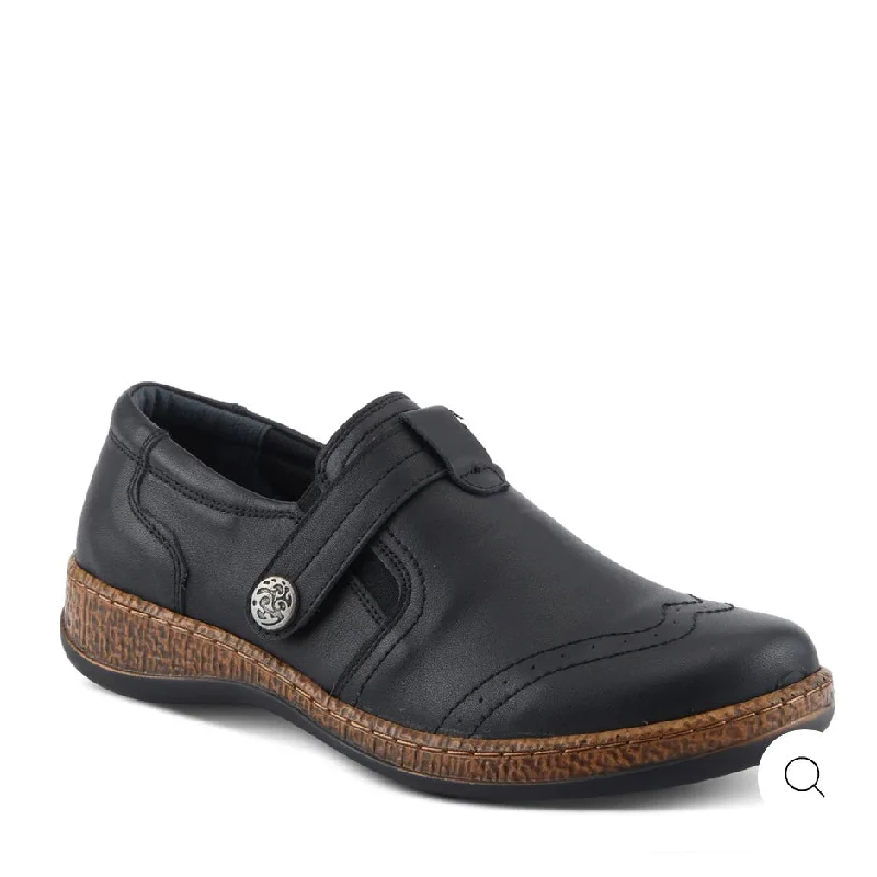 Slip - Resistant Women's Rubber - Sole Loafers in Navy for Wet ConditionsSmolqua - Black Slip - Resistant Women's Rubber - Sole Loafers in Navy for Wet ConditionsSmolqua - Black