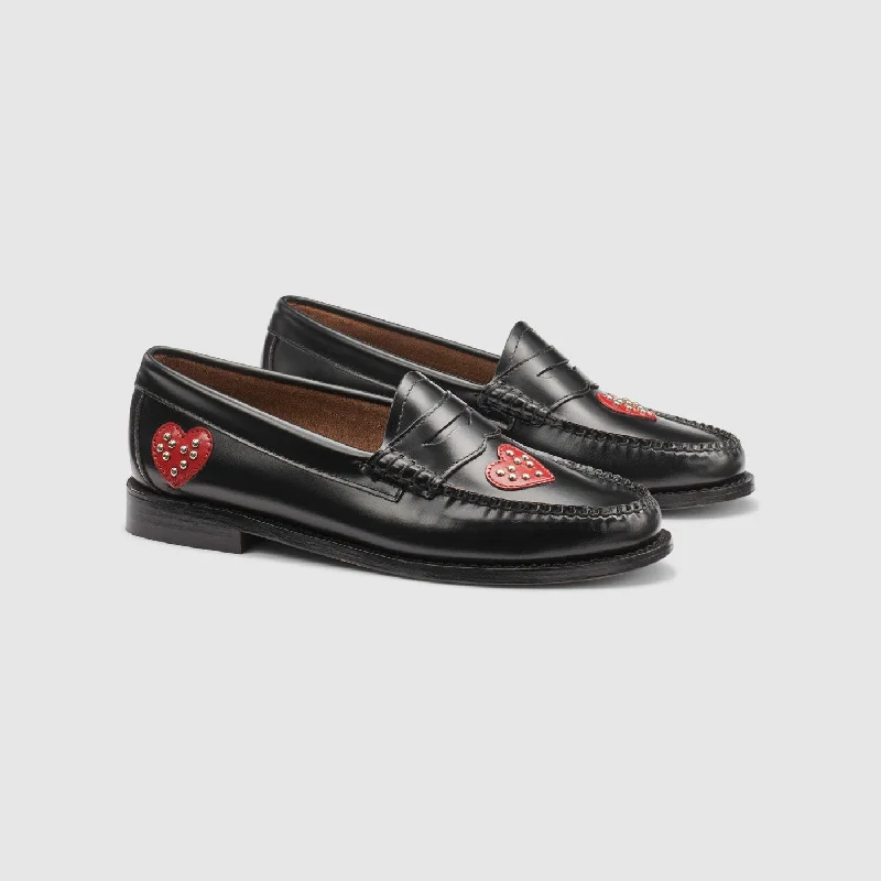 Women's Premium Leather Tassel Loafers in Dark Brown for a Classic Office LookWOMENS WHITNEY STUDDED HEART WEEJUNS Women's Premium Leather Tassel Loafers in Dark Brown for a Classic Office LookWOMENS WHITNEY STUDDED HEART WEEJUNS