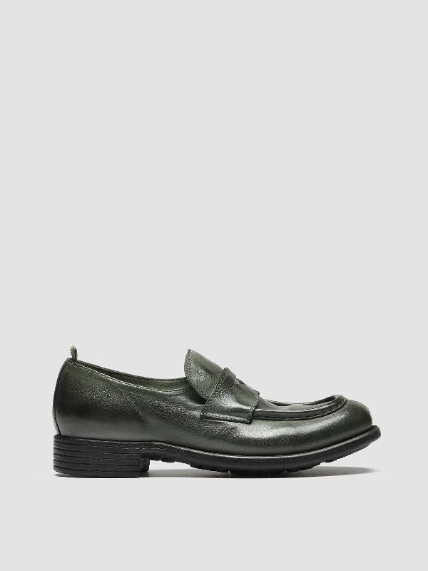 Women's Tassel - Trimmed Loafers with a Low Heel in Olive Green for a Trendy TwistCALIXTE 020 - Green Leather loafers Women's Tassel - Trimmed Loafers with a Low Heel in Olive Green for a Trendy TwistCALIXTE 020 - Green Leather loafers