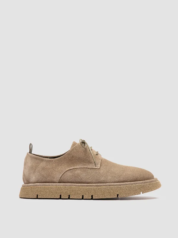 Shock - Absorbing Women's Loafers in Gray for Active LifestylesSATURNINE 001 - Taupe Suede Derby Shoes Shock - Absorbing Women's Loafers in Gray for Active LifestylesSATURNINE 001 - Taupe Suede Derby Shoes