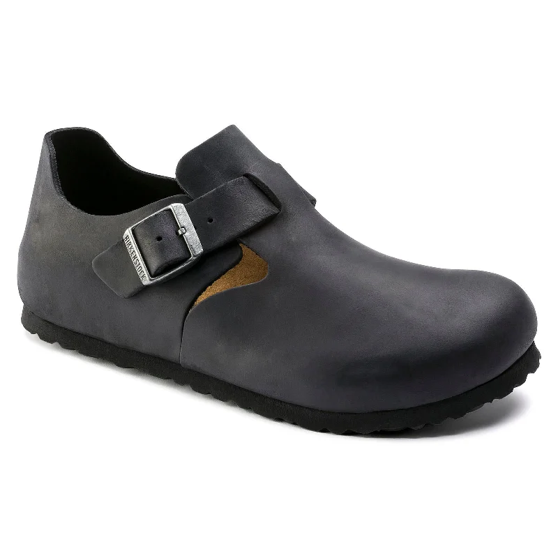 Slip - Resistant Women's Rubber - Sole Loafers in Navy for Wet ConditionsBirkenstock London Classic Footbed Slip - Resistant Women's Rubber - Sole Loafers in Navy for Wet ConditionsBirkenstock London Classic Footbed