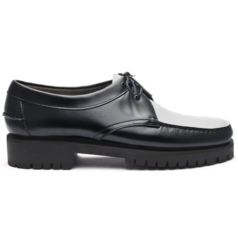 Shock - Absorbing Women's Loafers in Gray for Active LifestylesJames Lug Woman - Black-White Shock - Absorbing Women's Loafers in Gray for Active LifestylesJames Lug Woman - Black-White