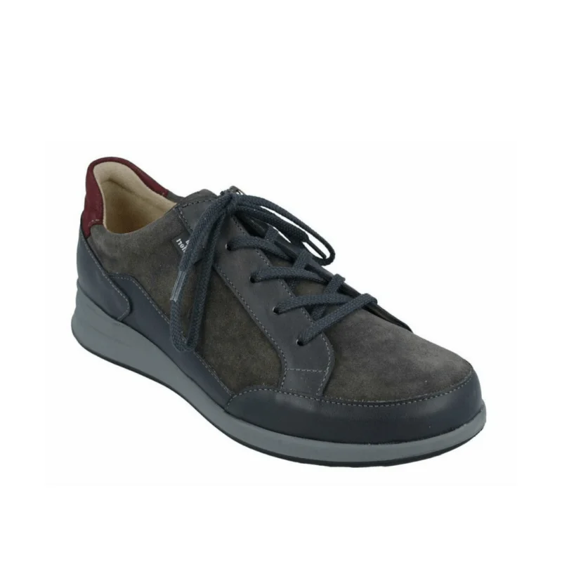 Shock - Absorbing Women's Oxfords in Gray for Active LifestylesFinn Comfort Women's Prato - Anthracite/Bordeaux Velour Shock - Absorbing Women's Oxfords in Gray for Active LifestylesFinn Comfort Women's Prato - Anthracite/Bordeaux Velour