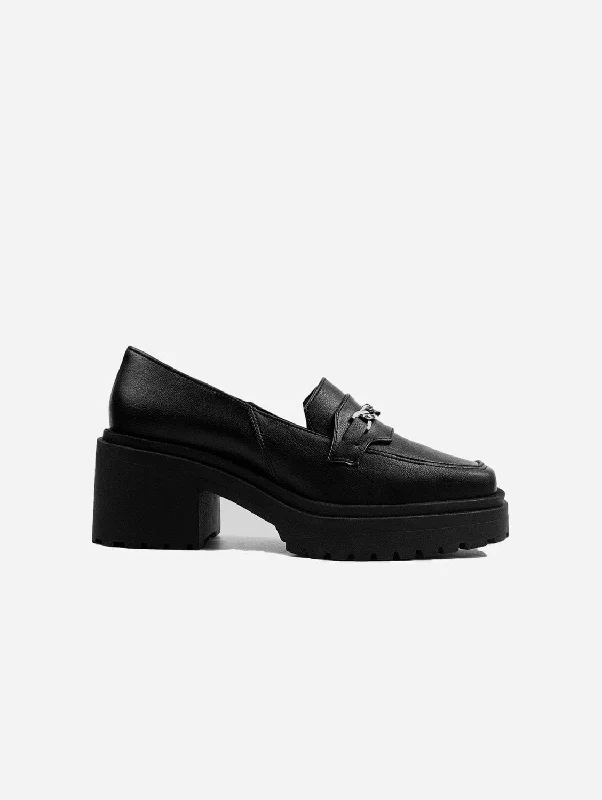 Women's Memory Foam Insole Loafers in Pink for Added ComfortSquared Chunky Grape Leather Vegan Loafers | Black Women's Memory Foam Insole Loafers in Pink for Added ComfortSquared Chunky Grape Leather Vegan Loafers | Black