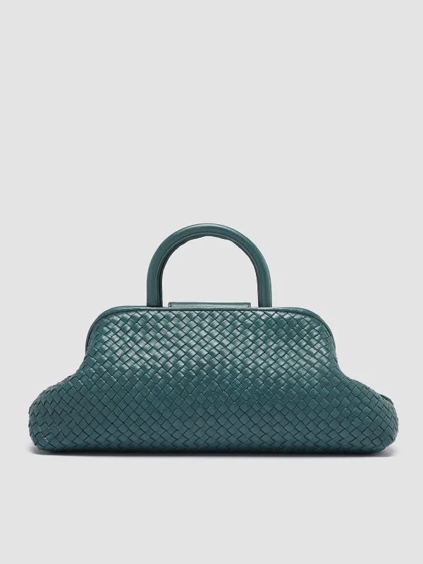 Sustainable Women's Recycled Material Loafers in Gray for Eco - Conscious ShoppersHELEN 21 - Green Leather Handle Bag Sustainable Women's Recycled Material Loafers in Gray for Eco - Conscious ShoppersHELEN 21 - Green Leather Handle Bag