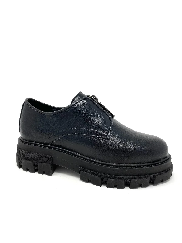 Women's Tassel - Trimmed Oxfords with a Low Heel in Olive Green for a Trendy TwistPenelope Zip Shoe in Black from Novacas Women's Tassel - Trimmed Oxfords with a Low Heel in Olive Green for a Trendy TwistPenelope Zip Shoe in Black from Novacas