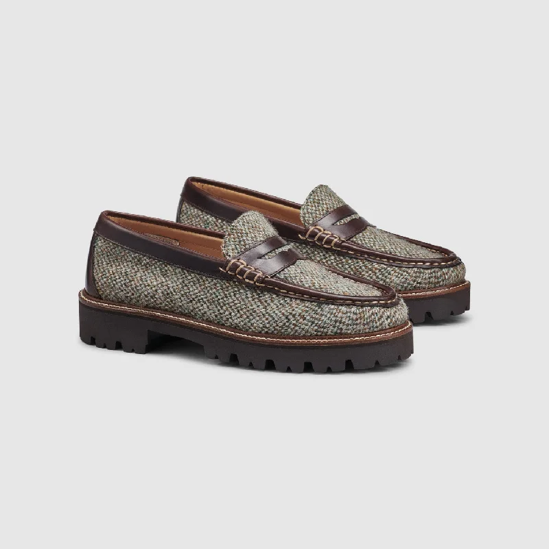 Sustainable Women's Recycled Material Loafers in Gray for Eco - Conscious ShoppersWOMENS WHITNEY HARRIS TWEED LUG WEEJUNS LOAFER Sustainable Women's Recycled Material Loafers in Gray for Eco - Conscious ShoppersWOMENS WHITNEY HARRIS TWEED LUG WEEJUNS LOAFER