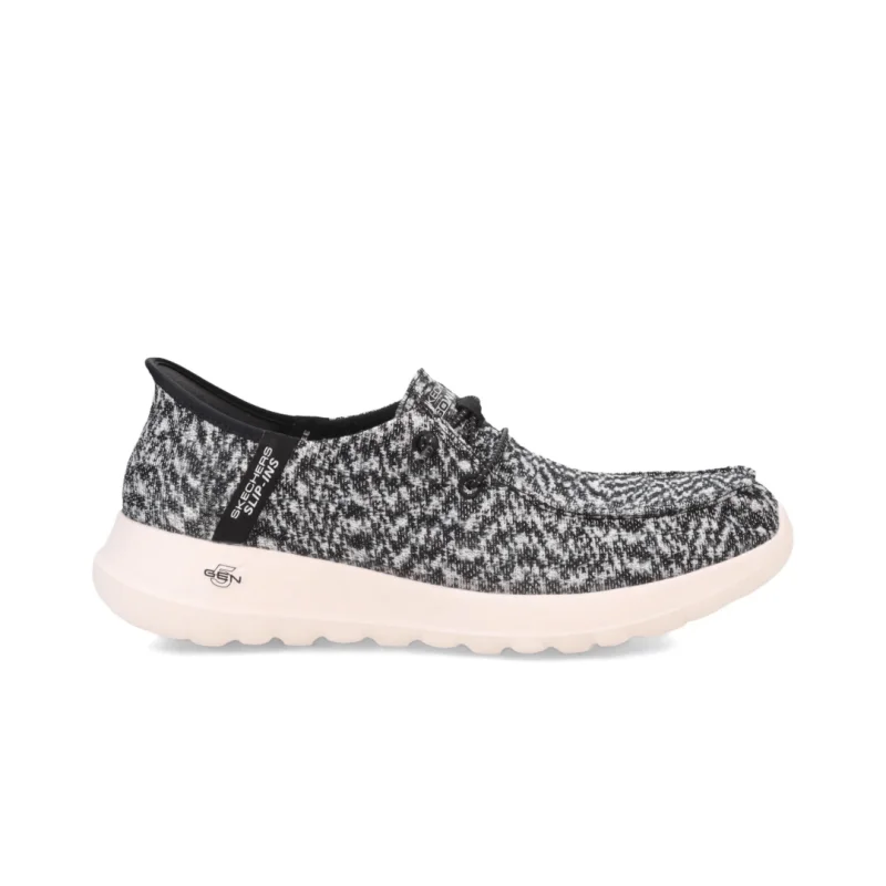 Lightweight Women's Mesh - Paneled Loafers in White for BreathabilitySkechers Women's Slip-Ins GO WALK Joy Halen - Black/White Lightweight Women's Mesh - Paneled Loafers in White for BreathabilitySkechers Women's Slip-Ins GO WALK Joy Halen - Black/White