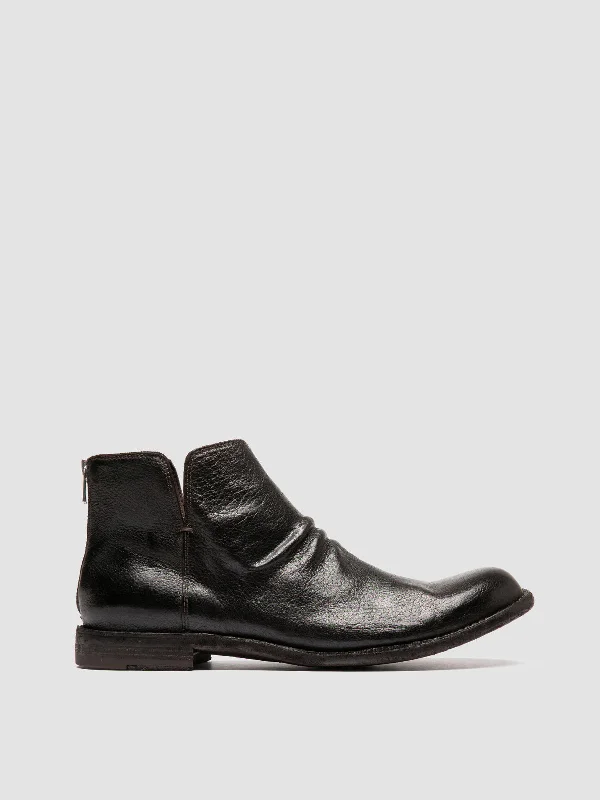 Waterproof Women's Loafers in Black for Rainy DaysIDEAL 020 - Brown Leather Zipped Boots Waterproof Women's Loafers in Black for Rainy DaysIDEAL 020 - Brown Leather Zipped Boots