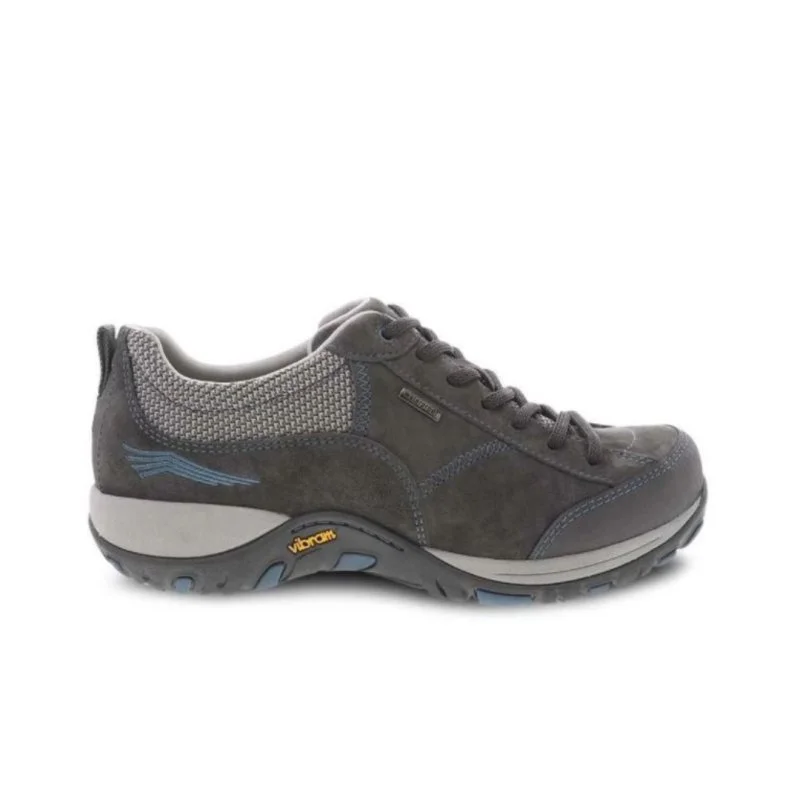 Plus Size Women's Wide - Fit Oxfords with Double Stitching in Black for DurabilityDansko Women's Paisley - Grey/Blue Suede