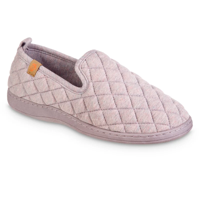 Women's Slippers with a Quilted Pattern in Gray for Added StyleWomen's Lupine Moc Slipper with Plant Based Dye Women's Slippers with a Quilted Pattern in Gray for Added StyleWomen's Lupine Moc Slipper with Plant Based Dye
